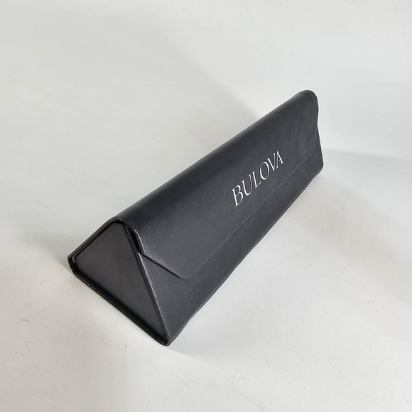 Vtg Authentic BULOVA Triangular Case Protection Glasses Sunglasses Collapsible - Picture 2 of 6